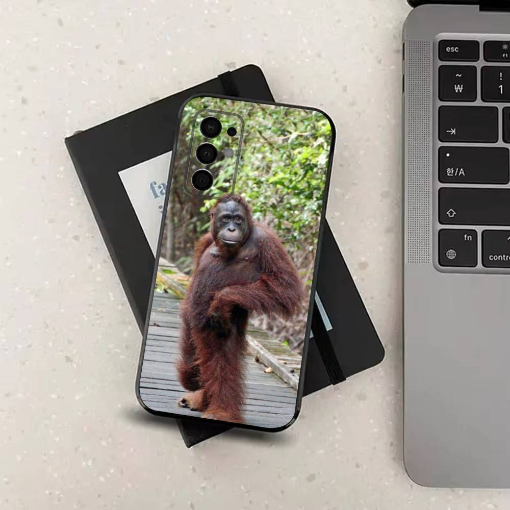 Red Funny Baboon Case For Samsung Galaxy A73,72,41,J7,22,Note,31,8,9,52,71,53,32,Soft Black Silicone Cover