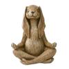 Meditation Rabbit Resin Ornament Garden Decoration Long Eared Rabbit Sculpture Ornament Home Gardening Animal Sculpture Decor
