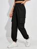 Spring Autumn New Women's Casual Workwear Loose Pocket Sports Pants with Elastic Cuff Long Leg Pants