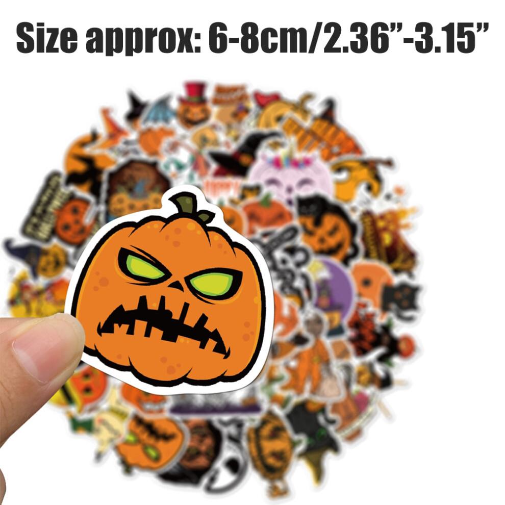 Easy To Use Halloween Stickers Great Gifts Halloween Party Favors Vinyl Waterproof Non Repeating Patterns Holiday Party Stickers Multiple Use Bright C