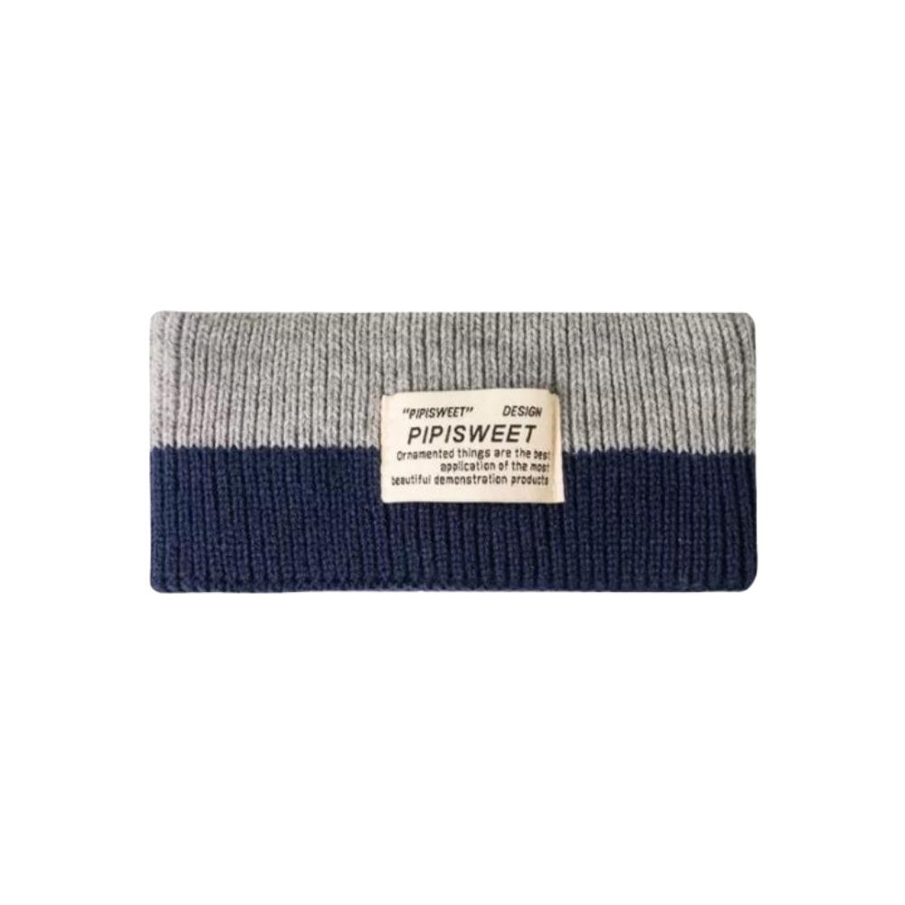 Stretchy Workout Headband Soft Contrast Color Headwrap Fashion Knitted Headband  Boys
