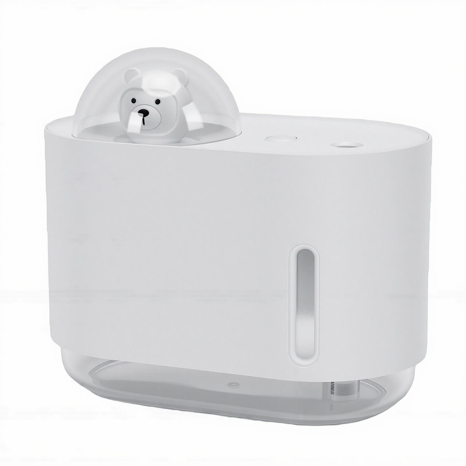 Portable Humidifier USB Colorful Night Light Quiet Desktop Humidifier for Home Office White