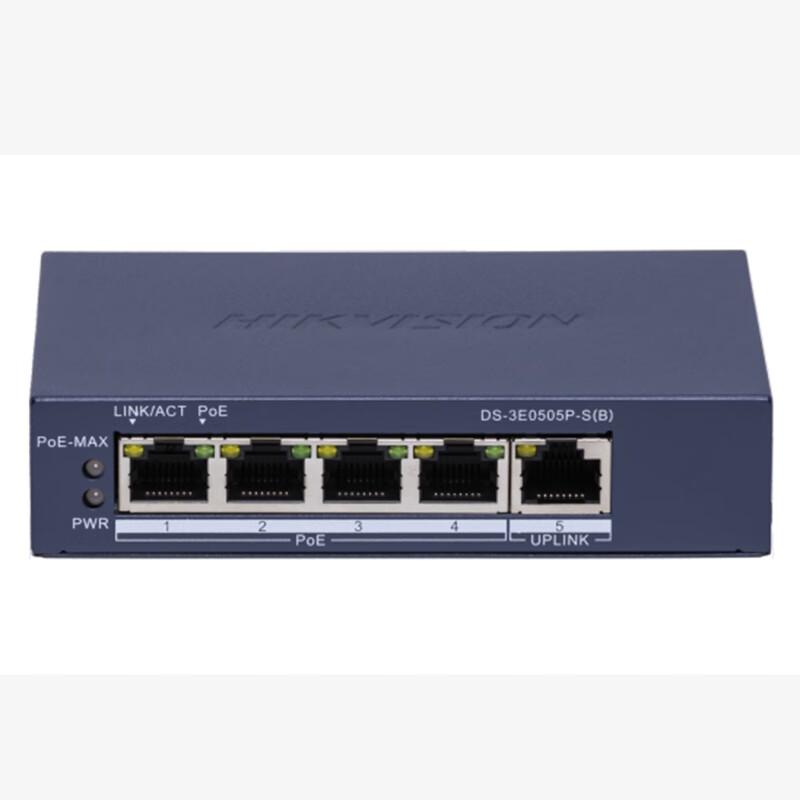 

Hikvision DS-3E0505P-S(B)/SN Gigabit PoE Network Switch CN plug (adapter included)