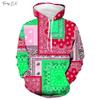 2024 New Sweatshirt Unisex Retro Bandana Print Cool Hoodies Fashion Patchwork Pattern Design Kangaroo Pocket Men's Sweatshirt