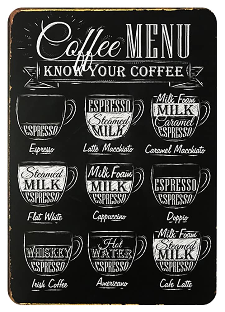 

VIEAURA Ретро Кавовий Дизайн Дошка Вінтажний Настінний Декоративний Аксесуар для Барів та Кафе Вивіска, Стиль, чорний
