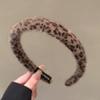 1pc Exquisite Fashion Leopard Print Plush Headband with Antique Style Wide Edge Headband Sweet Cool Girl Daily Styling  Headwear