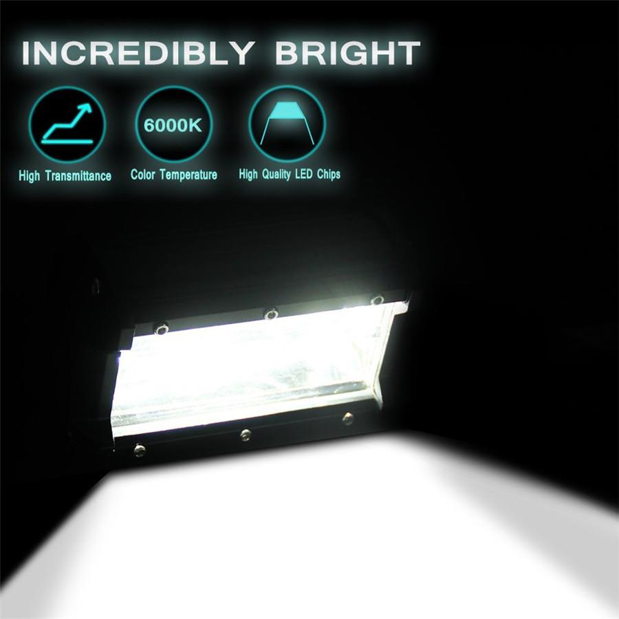 1Pcs 4D 5" 72W Car LED Work Light Spot Lamp For Car Truck SUV OffRoad Pickup ATV