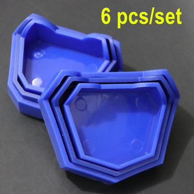 6pcs/set Dental Model Base Set Dental Mold Plaster Base Denture Tray Model Dental Lab Former Base Kit Dentist Tools
