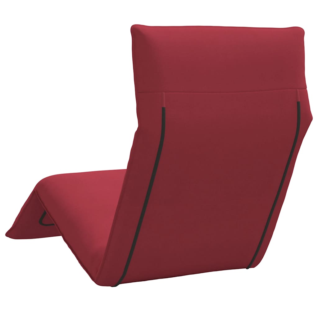 Folding Sun Lounger Burgundy 175 x 54 x 8.5 cm Oxford Fabric