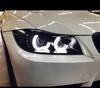 for BMW 3er E91 E90 LCI 316i 318i 320i 323i 325i 328i 330i Xenon M Style Horseshoe White Acrylic Cover LED Angel Eye Halo Ring