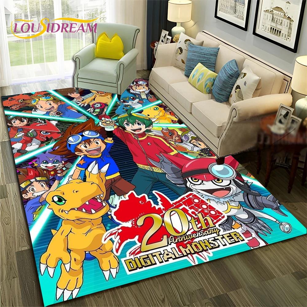 Cartoon Digimon Adventure Monster 3D Carpet Rug for Home Living Room Bedroom Sofa Doormat Decor,kids Area Rug Non-slip Floor Mat