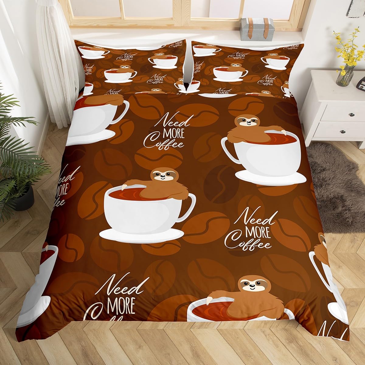 

Cup Duvet Covers Queen King Size Bedding Set for Kids Teens Adults 1 Comforter Cover 2 Pillowcases No Comforter Lightweight Down (135x200cm)