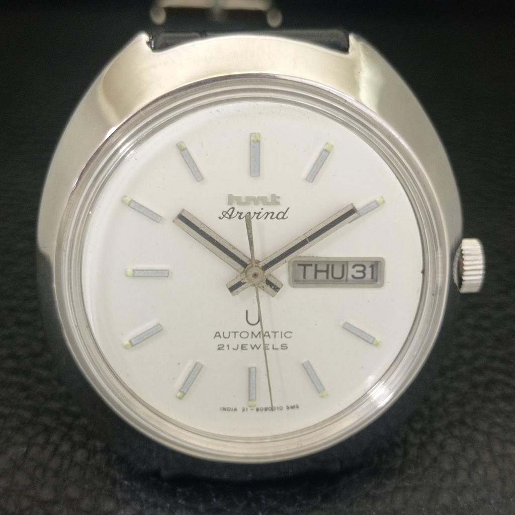 AUTOMATIC VINTAGE HMT ARVIND INDIAN 6501 MENS ORIGINAL DIAL WATCH a703273-1 R213a-a703273