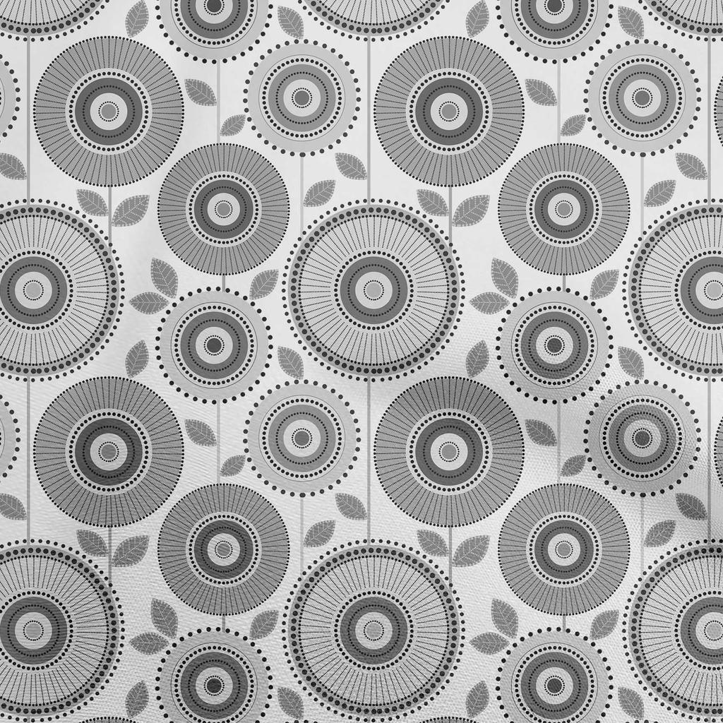 oneOone Cotton Flex Dark Mustard Fabric Dotted Floral Quilting Supplies Print Sewing Fabric By The Yard 40 Inch