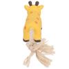 Grunting Latex Dog Toy Interactive Boredom Relief Bite Resistant Squeaky Squeeze Dog Toy with Cotton Rope Tail