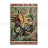 Swimming Into The Ocean I Go To Find My Soul Mysteries of the Abyss Metal Living Room Cinema Kitchen Print Tin Sign Poster