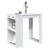 Vidaxl Bar Table, White, 102X70X103.5 Cm, Wood-Based Material