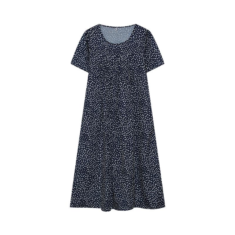 

Элегантное платье-юбка-свинг большого размера - Круглый вырез, Короткий рукав, Весна/Лето 2024 Medium