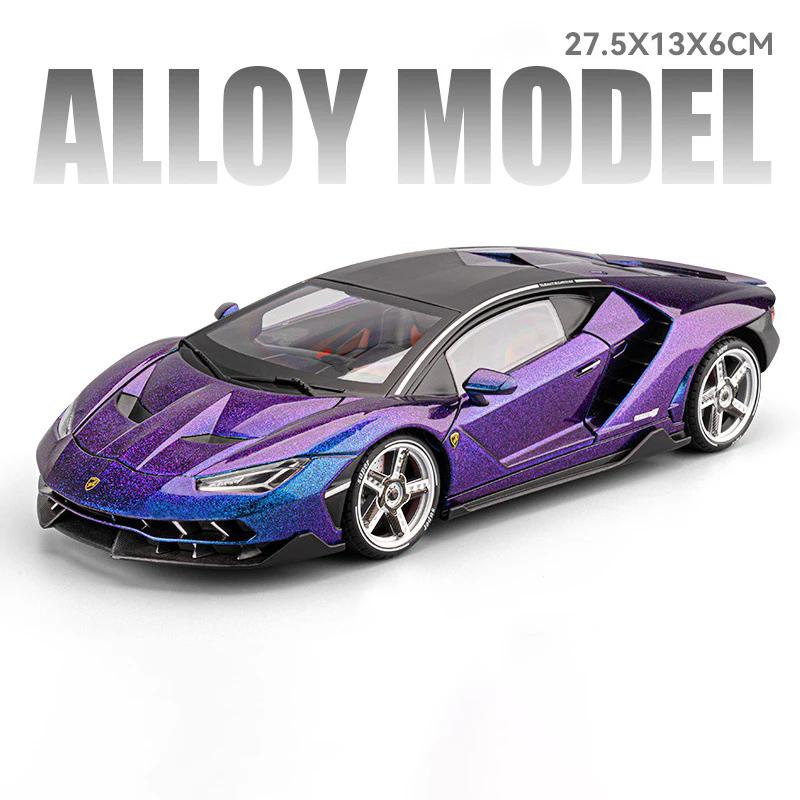 1:18 Scale 720S LP770 Car Model Toy Sound Light Shock Absorption Metal Diecast Supercar Models Best Presents for Children