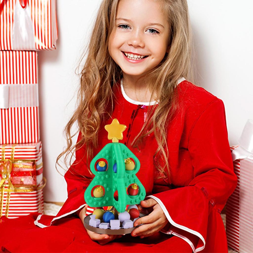 Zestaw pociągu pod choinkę dla dzieci, wydrukowane w 3D ozdoby choinkowe, dekoracje na przyjęcie świąteczne, prezenty dla małych chłopców i dziewczynek