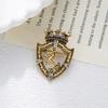 Men's Vintage Horse Shield Lapel Pin – Retro Crown Suit Brooch Accessory