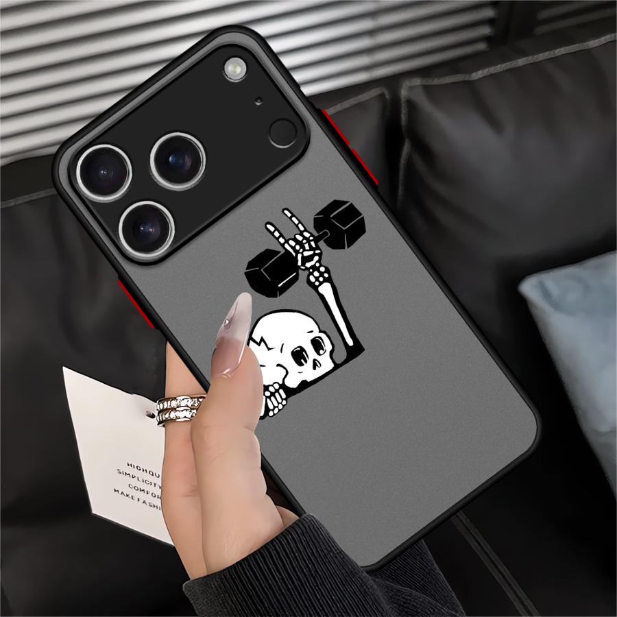 Cartoon Skull Case for iPhone 17 Pro Max 7 8 SE 11 13 Mini 16 Plus 14 15 XS XR Air 12 Funda Back Phone Cover