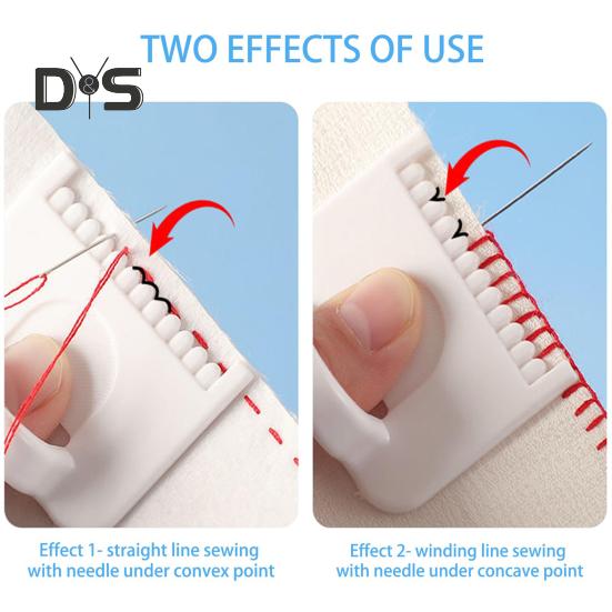 3-teilige Daumen-Nähschablone, Handnäh-Nahtführung, Finger-Overlock-Lineal mit Skala, Quilt-Werkzeug für gleichmäßige Stiche, DIY-Stickereien, Lederhandwerk