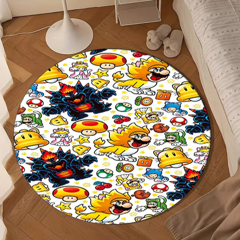 Princess Peach Adventure Round Rug for Livingroom,Bedroom, Palyroom, Chair Rug, Area rug, Circle Carpet, Large Size Fan Christmas gift