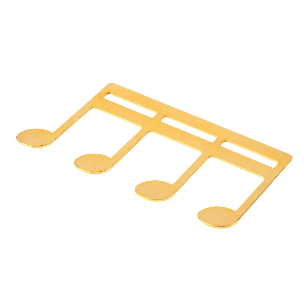 Sheet Music Clip Metal Note Pattern Delicate Music Book Clip Page Holder for Piano Guitar Gold