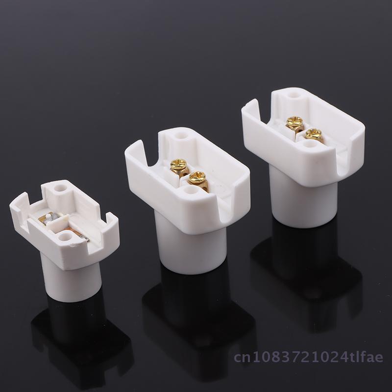 1 Pc White Mini Screw Lamp Base E12 E14 E17 Supporto Lamp Holder Light Bulb Socket Holder Adapter Lamp Fixing Base Accessories