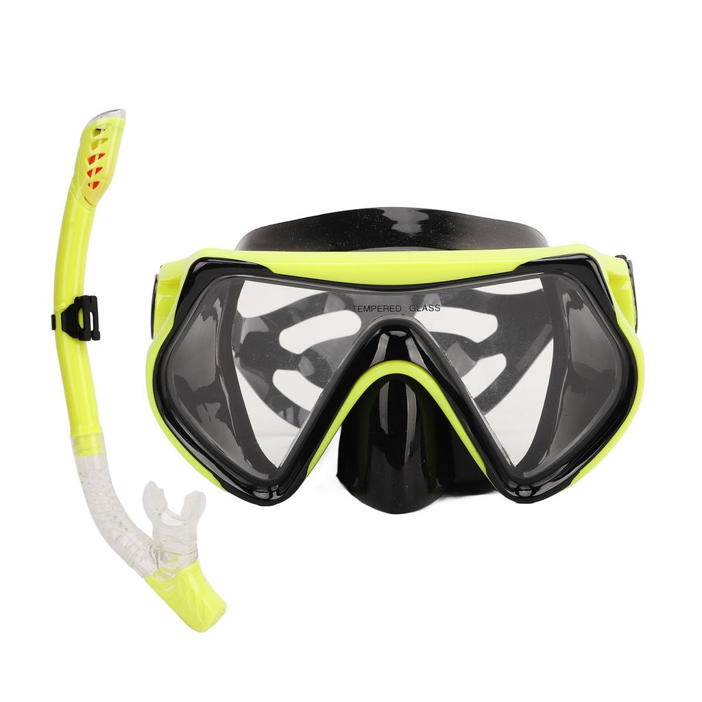 Adults Adjustable Snorkeling Set Snorkel Goggle Breathing Tube Set Adults Snorkeling Gear for Swimming Training
