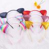 Party Delicate Glitter Cat Ear Headband Hair Band Hair Hoop for Women Girls for Party Celebration and Daily Wearing