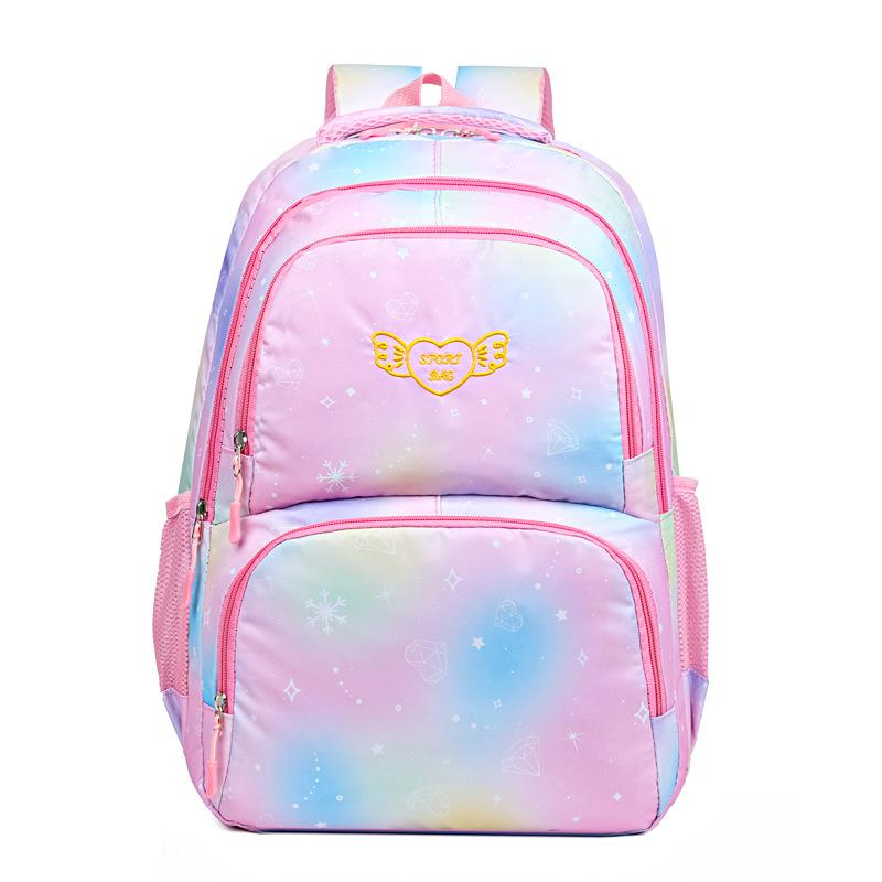 School Bag Starry Sky Gradual Change Fashion Soft Cute Art Backpack Single Large Capacity Student Bag