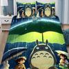 Anime Duvet Cover Pillowcase Bedding Set T-TotoroS Kawaii Adult Boy Girl Bedroom Decoration Children Single Double Large Size