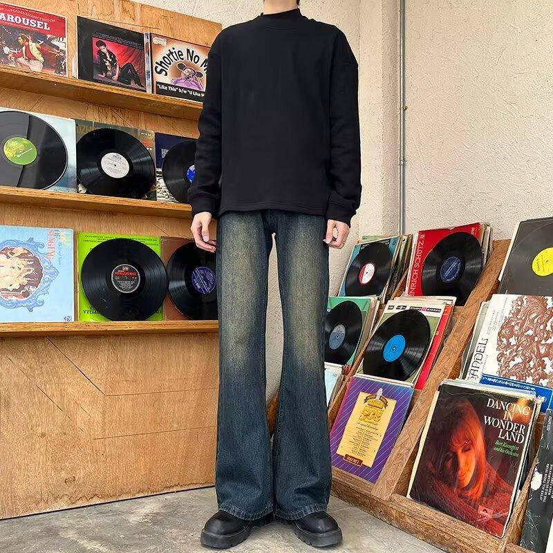 Retro Jeans Men'S Autumn New Style Explosive Street Hooligan Handsome Casual Pants For Teenagers Loose Straight Leg Wide Leg Men'S Pants
