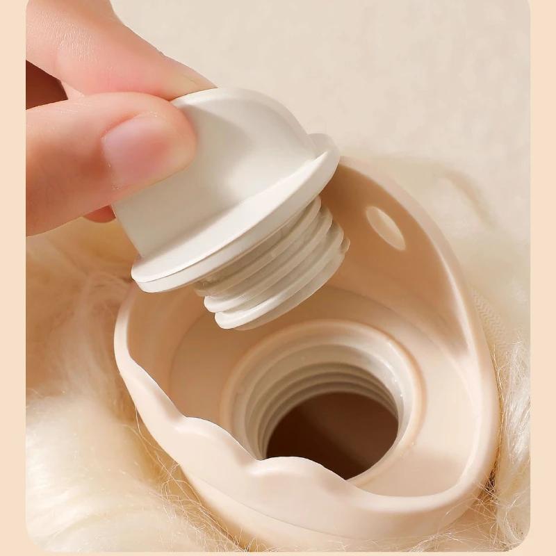 The New Hot-selling Cute Cartoon Cookie Bear Hot Water Bottle Winter Plush Warm Water Bag Warm Belly Warm Feet Warm Bed