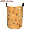 1pc, Cute Skeleton Halloween Foldable Dirty Clothes Basket, Portable Storage Basket with Pumpkin Design, Space Saving Storage Container, Suitable for 