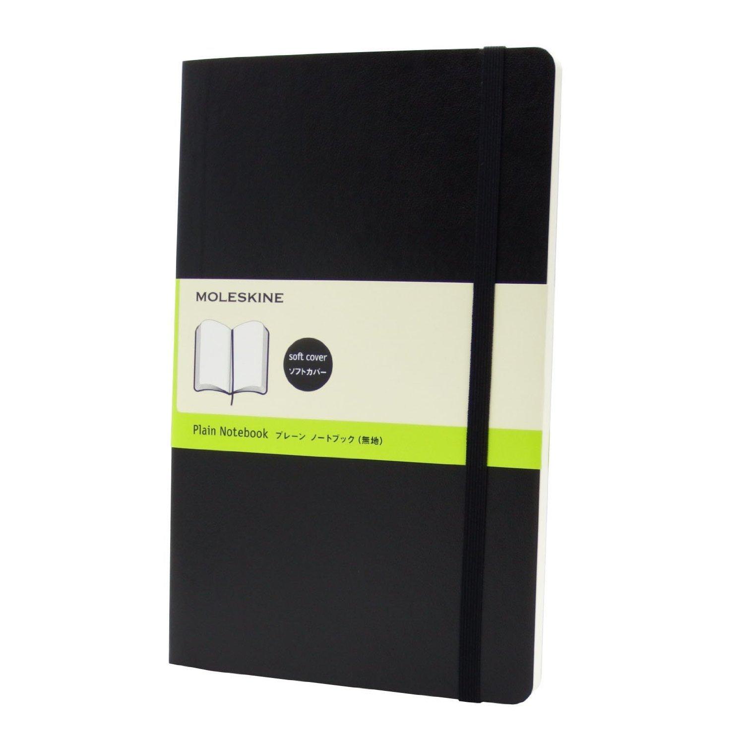 

Moleskine Classic Soft Large Size x QP618 Notebook, Cover, Plain, (13cm 21cm), Black, чёрный