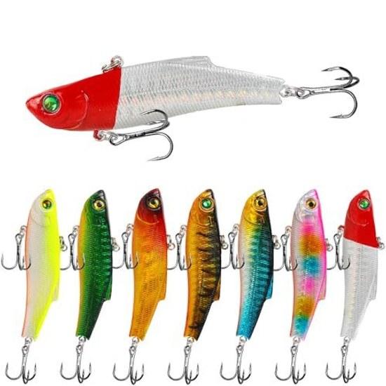 Vibration Lure 70mm 18g 7-color Set Sinking ABS Resin Compatible Sea Bass Flatfish Blue Fish Freshwater Saltwater.