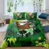 Cartoon Sloth King Queen Duvet Cover Kids Cute Animal Bedding Set Bathtub Decor Blue Comforter Cover Soft Polyester Quilt Cover
