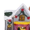 LED House Lighted Up Snow Covered Xmas Buildings