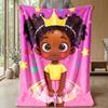 Princess in Pink Ball Gown with Wand Theme blanket Lightweight Warm Flannel Blanket Decorative Throw Blanket for Home Decoration