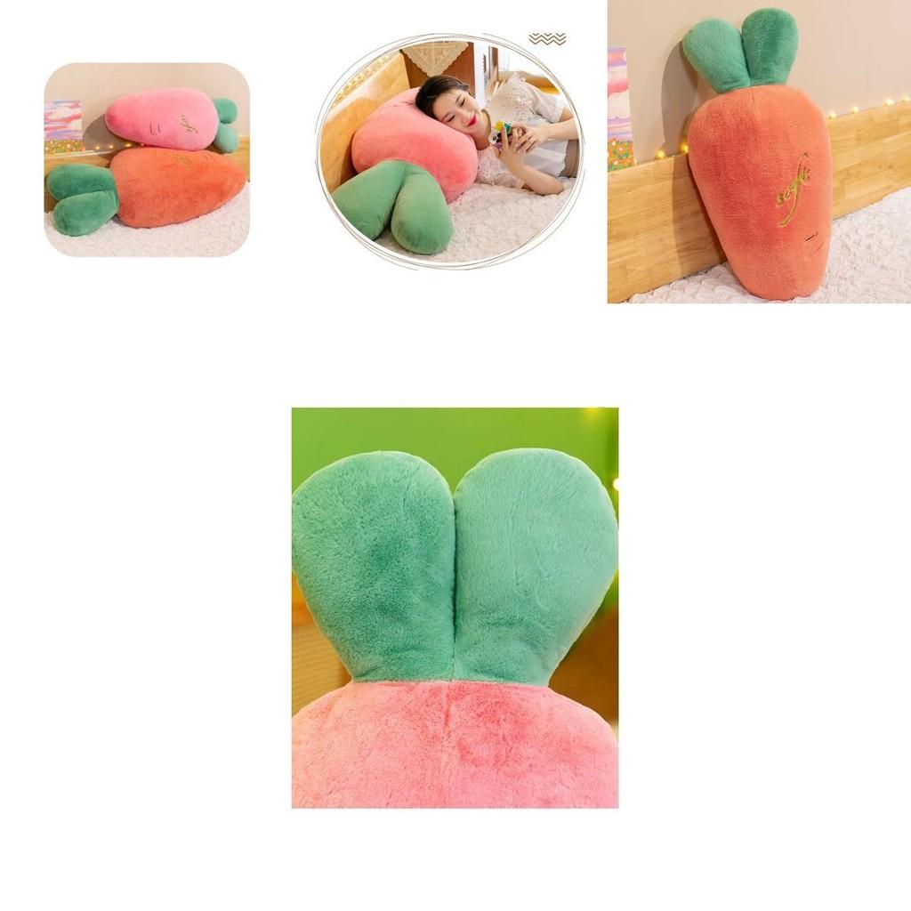 Cute And Colorful Carrot Plush Toy With Rabbit Fur Perfect For Kids And Bedroom Decor