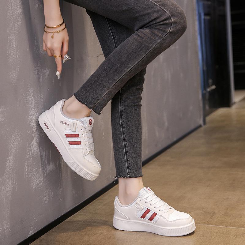 Is the New Little White Shoes Women's Autumn Student Sports Running Shoes Casual Shoes Thick Sole Increase