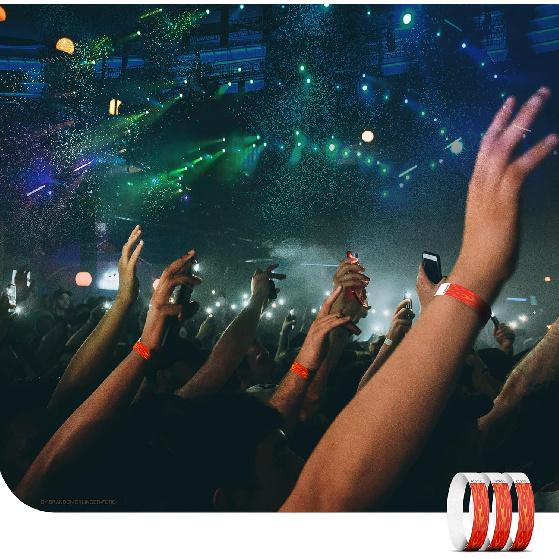 250 Tyvek Wristbands - Colored Paper Wristbands for Events - Red Flame Wrist Bands for Parties, Games, Competitions (red)