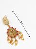 Gold-Plated Green & Maroon Stone-Studded & Beaded Handcrafted Jewellery Set