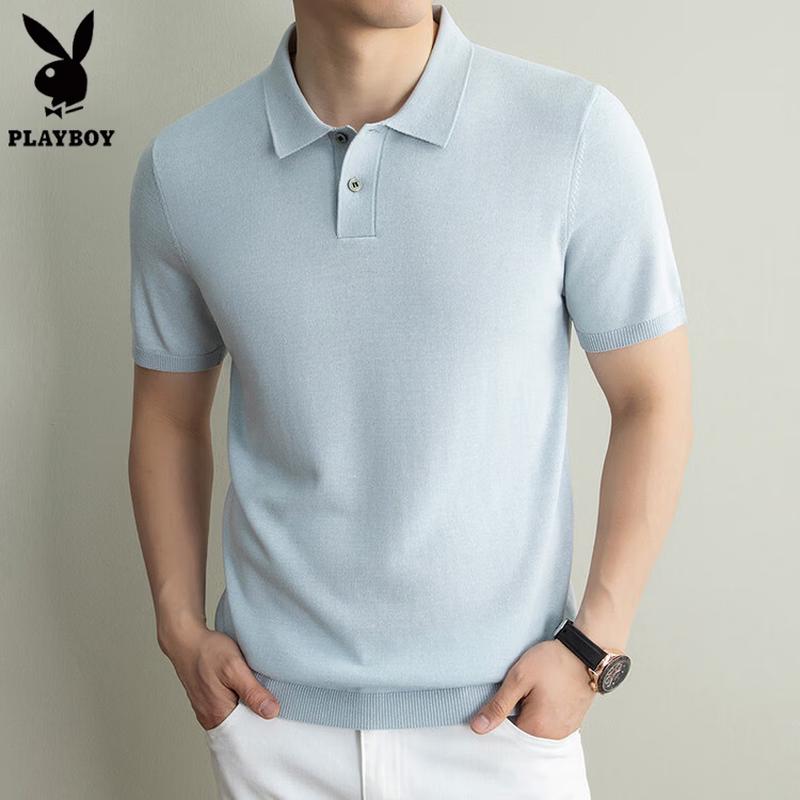 PLAYBOY Men s Linen Blend Polo Shirt 180/2XL