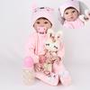Handmade 20 Inch Soft Vinyl Silicone Reborn Baby Doll With Fair Skin Tone