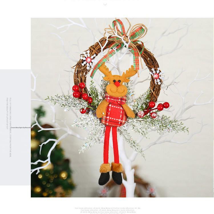 2023 Christmas Wreath: Cross-border Hot Selling 30CM Holiday Decoration for Shopping Mall & Hotel