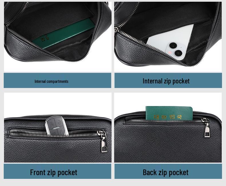 Men's Large Capacity Lightweight PU Business Clutch Bag